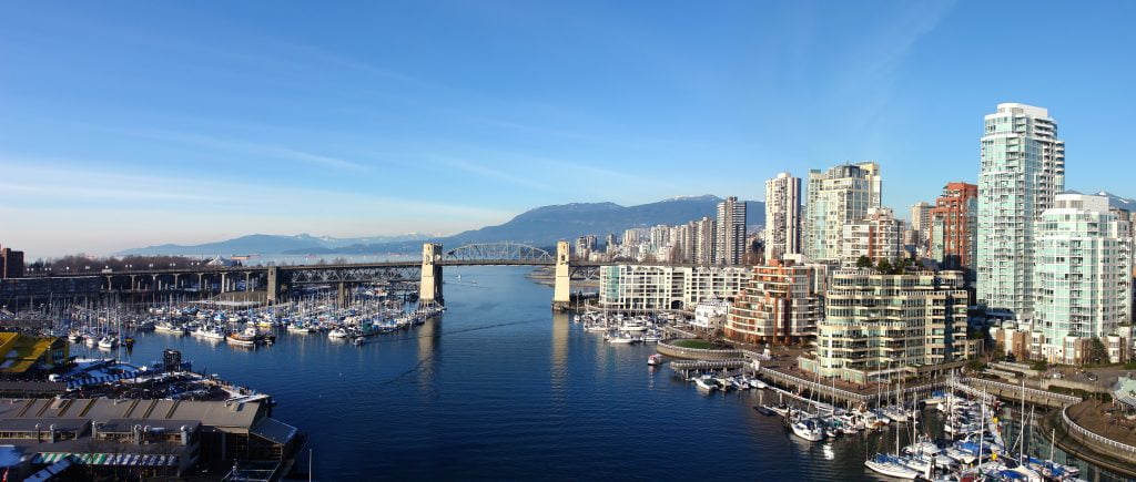 Panoramic image of Vancouver City